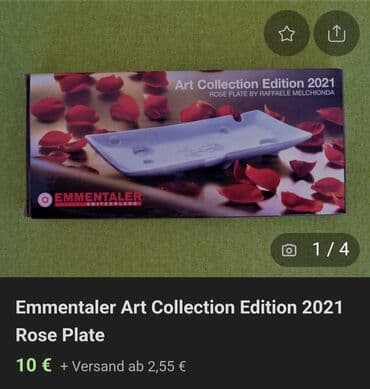 metalac posuđe akcija: Tanjir nov za sir Ennentaler Svajcarska izdanje 2021god. Keramicki — 3
