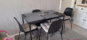 forma ideale stolovi i stolice akcija: Prodajem sto i 4 stolice iz Ikee. Dimenzije stola 110×67cm Kupljeno — 1
