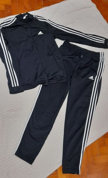 muška pidžama: Komplet, L (EU 52), Adidas, bоја - Crna, Poliester — 1