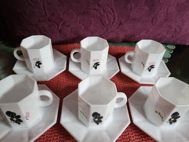 soljice za espresso lavazza: Soljice nove vintaz od arkopala francuske. Komada 6 u ceni — 5
