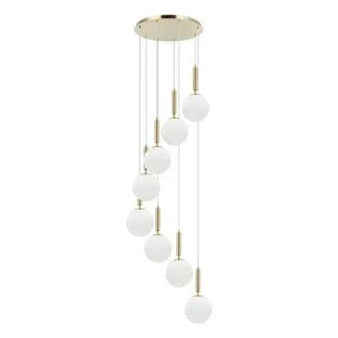 forma ideale komode: Jačina: Max. 40W Tip grla: 8xE27 Napon: 220-240v Boja: Zlatna+Bela — 2