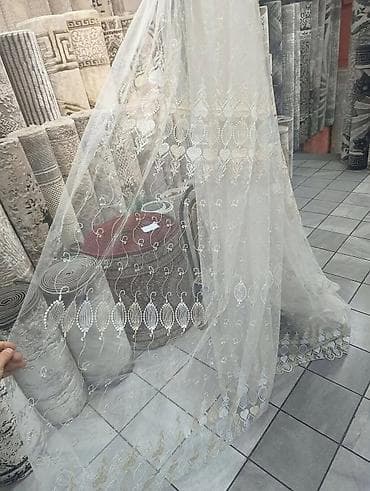 posteljina po meri: Zavese od tila sa bogatim vezom – više dezena - Materijal: proziran — 9