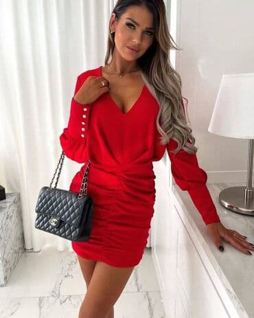 7Arrows M, bоја - Crvena, Koktel, klub, Dugih rukava