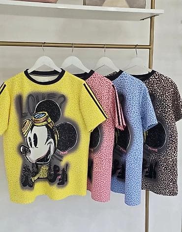 impe majice: ✅Ženska oversize majica sa printom lika crtanog junaka i natpisom — 6