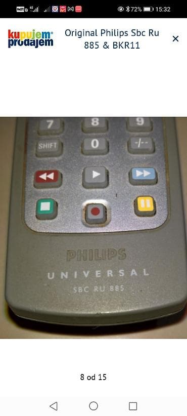 mali frižider polovni: Univerzalni daljinski upravljač Philips SBC RU885 + BKR11 - — 6