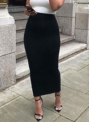 Suknja duga dubok struk. Crna,roza,pink,borda,tamno plava