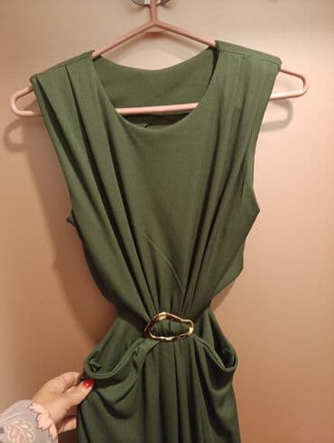dugacke haljine svecane: One size, bоја - Zelena, Top (bez rukava) — 1