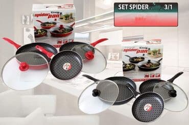 kuhn rikon tiganji cena: Konig set Spider tiganja AKCIJA Cena 3.900 dinara+Ptt 360 dinara. Set — 1