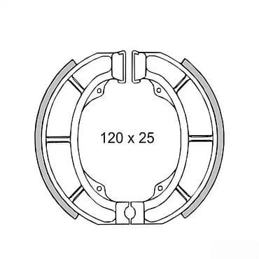 Kočione pakne 120 x 25 - Tip: set kočionih paken (bubanj kočnice) -