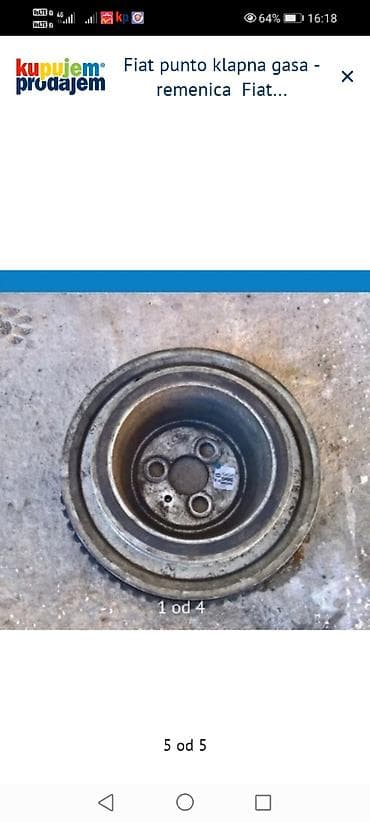 Water Transport: Fiat Punto – klapna gasa + remenica radilice - Originalna klapna gasa — 5