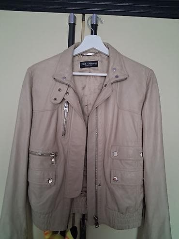 Dolce & Gabbana kožna jakna – bež/peščana nijansa - Originalna