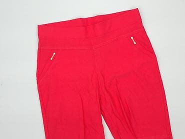 Ženske pantalone u jarko crvenoj boji - Kroj: ravne nogavice, srednje