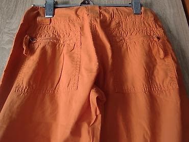 only farmerke: Narandžaste cargo pantalone širokog kroja, u odličnom stanju - Model — 4