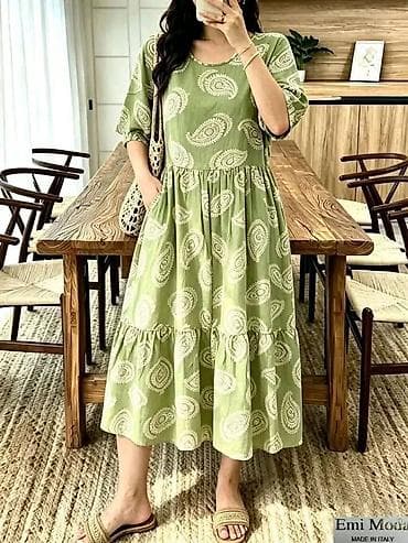 Letnja midi haljina Emi Moda – Made in Italy - Kroj: midi dužina