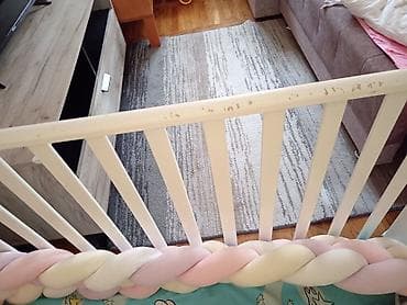 sandale za devojcice hm: Meda 3 u 1 beli krevetac za bebe, korišćen, ima ogrebotine od zubića — 3