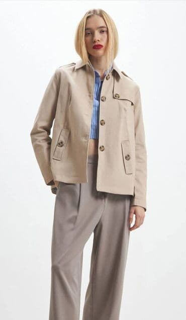 proljetne jakne ženske c a: L (EU 40), New, With lining, Single-colored, color - Beige — 2