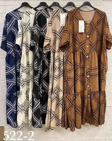 latex maske: Haljina – komotna midi haljina sa printom L XL 2XL 3XL 4CL - Kroj — 2