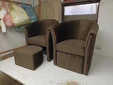 forma ideale cipelarnik beli: Tapacirane klub fotelje i dvosedi – ručna izrada - Model: zaobljena — 2