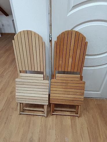 pokretna stolica: Prodajem baštenski drveni sto i dve stolice, do sada nekorišćene — 3