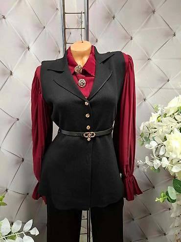 Venčanice i aksesoari: Elegantna ženska kombinacija – košulja, prsluk i pantalone gs - — 2