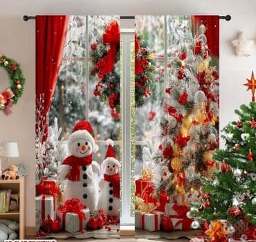 curren satovi original cena: Novogodišnje zavese Dimenzije 150x60cm Cena 1700din/2kom kao na slici — 10