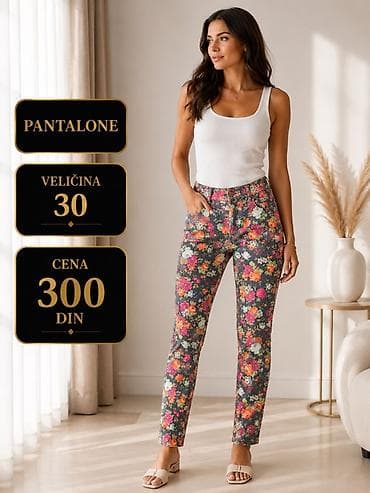 Pantalone sa cvetnim dezenom - Veličina: 30 - Cena: 300 din na lalafo.rs Pantalone sa cvetnim dezenom - Veličina: 30 - Cena: 300 din