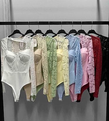 Muška odeća: 💫Ženski čipkani bodi sa korpama i dugim rukavima
✅2200 din — 3