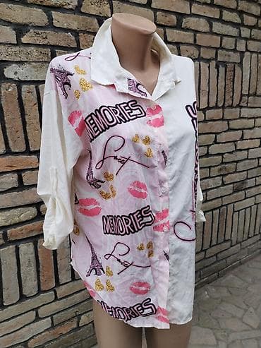 afrodita bluze: Košulja, veličina L - Dužina: 68 cm - Širina pazuh–pazuh: 55 cm - — 5