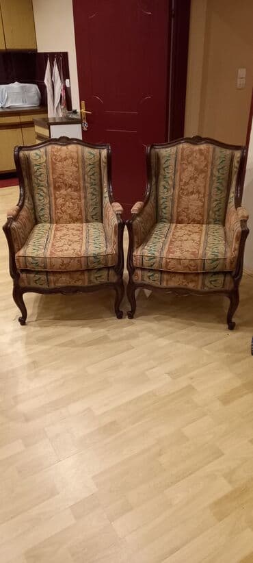 stilske rucice za namestaj: Francuska fotelja u stilu Luja XV dve fotelje - Konstrukcija od punog — 5