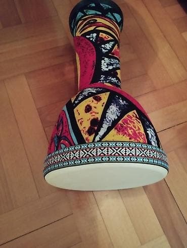 Art & Collectibles: Tarabuka sa slika novo. Djembe bubanj – lagani putni model sa kaišem — 2