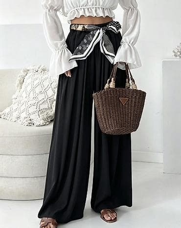 siroke pantalone na pruge: ✅Ženske široke pantalone sa visokim strukom
1900 din — 3