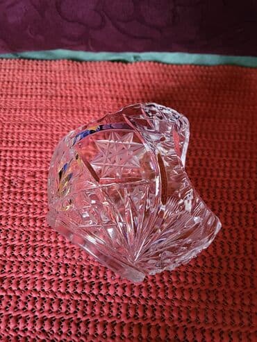zemljane posude: Korpica nova kristal,led kristal 70te. Korpica nova sve na njoj — 9