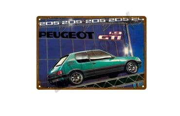 205 55 r16 zimske gume: Dekorativna metalna retro tablica - PEUGEOT 205 Dekorativna metalna — 1