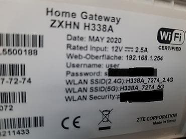 mts usb internet za laptop: ZXHN H338A (MiFi) bežični ruter / Home Gateway - Dvopojasni Wi‑Fi: 2.4 — 3