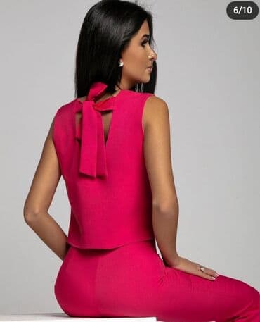 elipsa kosulje: Majica sa mašnom na ledjima Roza,pink,zelena,sarena,plava,crna XXS — 2