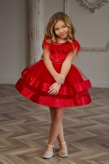 satenske pidzame: Predivne haljinice saten, til, perje, šljokice, za princezice od — 3