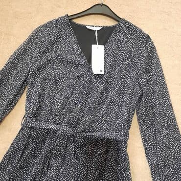 kaftan haljine za plazu new yorker: ONLY M (EU 38), color - Blue, Cocktail, Long sleeves — 2