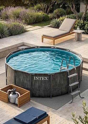 tiffany torbe cena: 🌊 INTEX Greywood Prism Frame Bazen (457 x 122 cm) – Premium Set za — 2