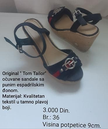 bata obuća beograd: Tom Tailor ženske sandale na punu espadrilsku platformu. - Model — 1