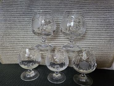 case za zestoko pice: Case kristal Zajecar za zestoko pice iz 70ih. Case su perfektne,sve — 5