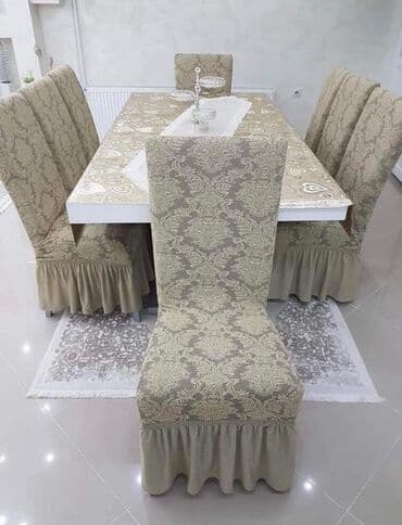 prekrivaci za garniture i stolice: Prekrivači za stolice sa karnerima️
Cena za 6 komada-3600 dinara️ — 2