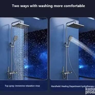 Prehrambeni proizvodi: Led digitalni tus Cena: 12000din Pametni sistem za tuširanje led — 6