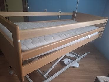 medicinski nameštaj: Medicinski bolnički krevet sa dušekom i trapez ručkom za podizanje — 3