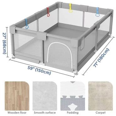 decija gardaroba: Veliki bezbednosni ogradak/igralište za bebe i malu decu - Dimenzije — 2
