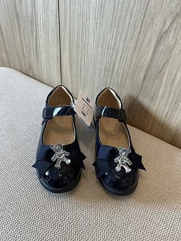 kragujevac obuca: Dečije lakovane cipelice – tamnoplave, sa kaišićem na čičak. - — 4