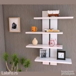 Zidna polica bella se izradjuje od univera 18mm debljine u beloj boji