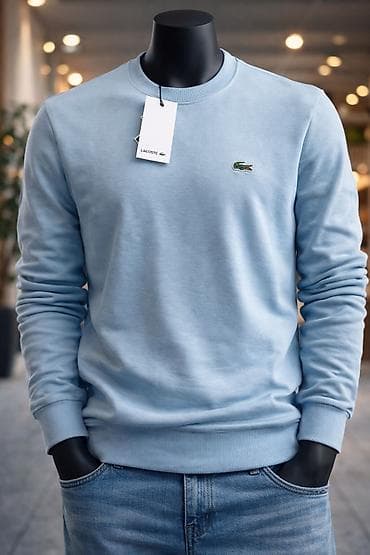 patrolne sape duks: Lacoste muški duks – svetloplava boja - Klasičan crewneck (okrugli — 1