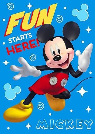 Baloo Ćebe 100x140cm Mickey Mouse Mekano i plišano ćebe sa veselim