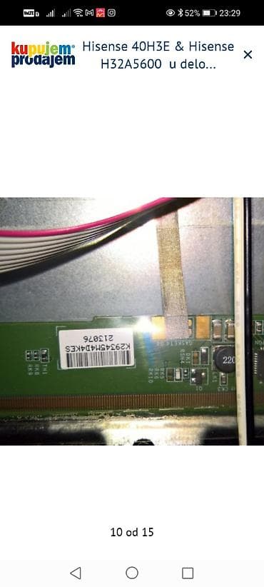 iris tv mts daljinski cena: Hisense televizori – delovi 1) Hisense 40H3E – delovi: - Main board — 8