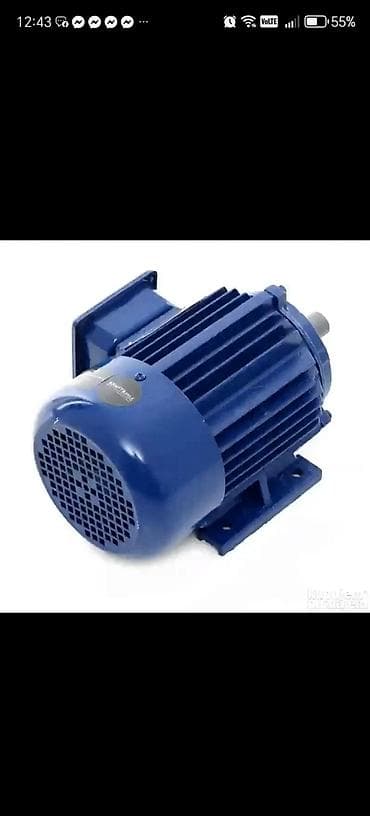 Trofazni elektromotor – plavi, kućište od livenog aluminijuma sa